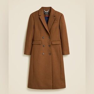 NWT J. Crew Double breasted topcoat in Italian melton wool blend